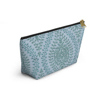 Mumbai Lace Accessory Pouch w T-bottom in Aqua